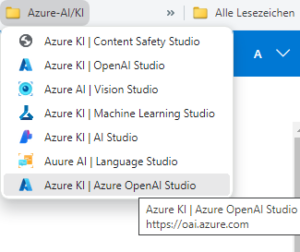 Die verschiedenen Azure-KI-Studios.