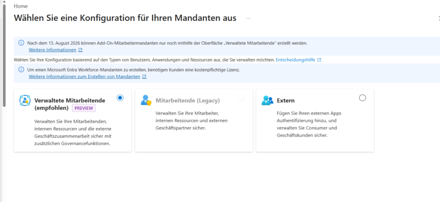 Die neue Mandantenverwaltung