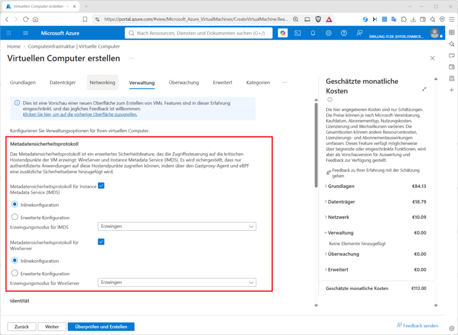 Beim Aktivieren wird ein sogenannter Guest Proxy Agent in der VM installiert. Dieser Agent nutzt eBPF, um Anfragen an die beiden Host-Endpunkte abzufangen und die Identität des aufrufenden Prozesses zu prüfen